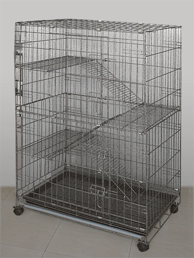 Factory Cheap Cat House Product Big Foldable Wire Pet Cat Cage For Sale