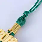 Green School School Forest Green Shiny Graduation Cap With Tassels For School Uniform