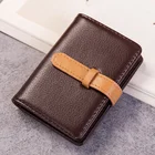 High capacity portable pocket size pvc and pu leather business id credit card holder