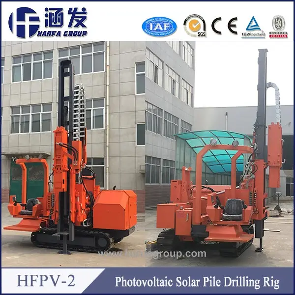 solar project ground screw drilling machine, hydraulic crawler