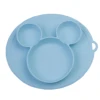 Biodegradable cheap baby soap dish, dinner ware silicone children's plate, oganic BPA free silicone baby placemat plate bowl