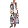 European Fashion Printed Beach Cover Ups Maxi Swimsuit Cover Up Long for Ladies