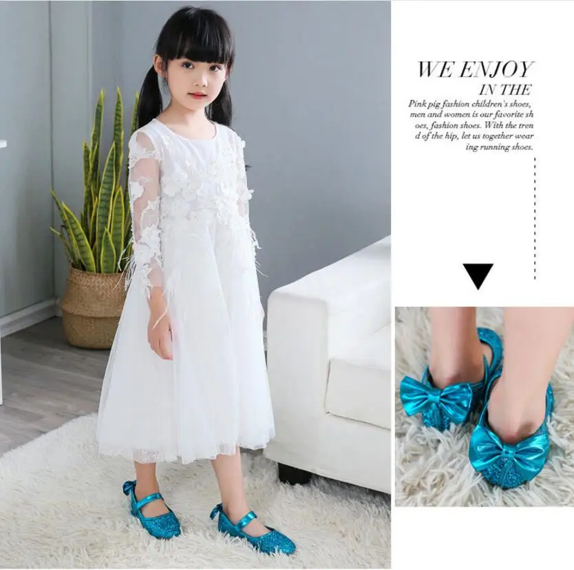 Girls Sequins leather sandals-15