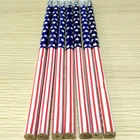 Wood Hb Pencil Hbwood Wholesale Wood HB Lead Hardness American Flag Design Pencil In Color Box