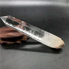 Natural Quartz Large Aura White Crystal Wand Point For Sale Display