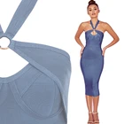 Evening halterneck bodycon dresses women sexy hollow out wholesale clothing