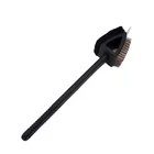 Set 15" Long Plastic Handle bbq wire brush High Quality Stainless Steel Cleaning Brush