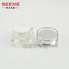 NEW ARRIVAL 3g 10g small capacity octagonal shaped acrylic cream jars high clear double layers cosmetic containers