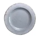 In-glaze Decoration Grey Color Rustic And Vintage Melamine 11 Inch Round Dinner Plate