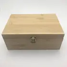 Bamboo box or wooden box with a normal lid with hinges