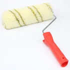 Wuma knitted polyacrilic pile paint roller brush deocrative thermonbonded patterned paint roller for water-soluble paints