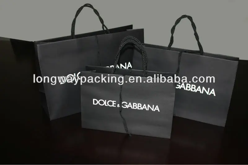 black kraft high quality gift paper bags