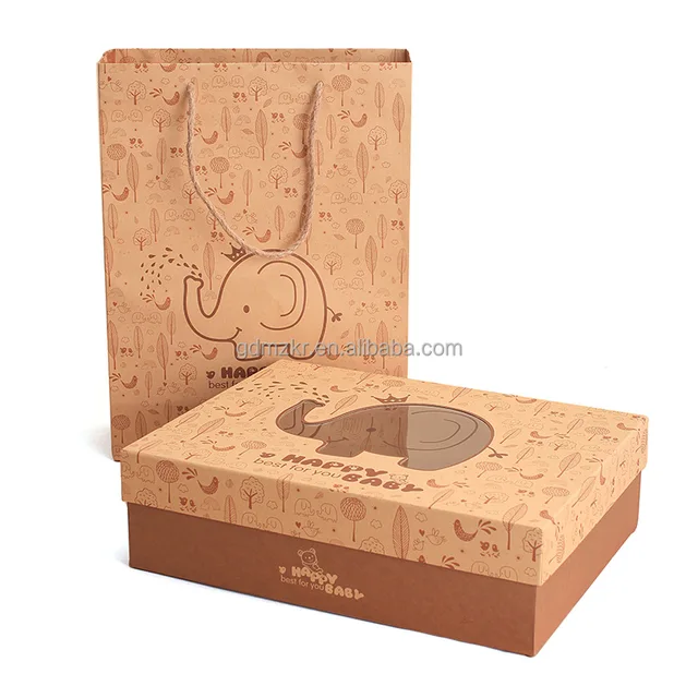 printed round box elephant pattern rectangle gift box cardboard
