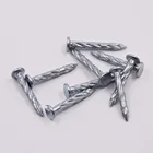 Plastic box packing for DIY shop flat head twist shank zinc galvanized surface steel spiral spike nails