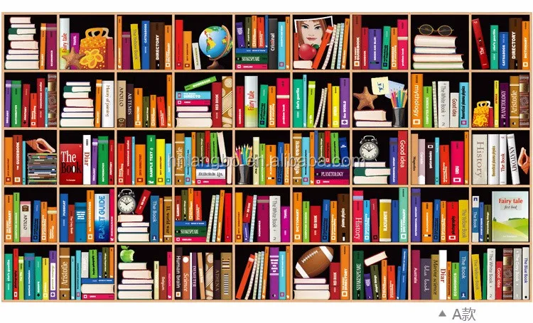 书架背景壁纸壁画 3d 壁画 ktv 咖啡厅酒吧个性化定制壁纸