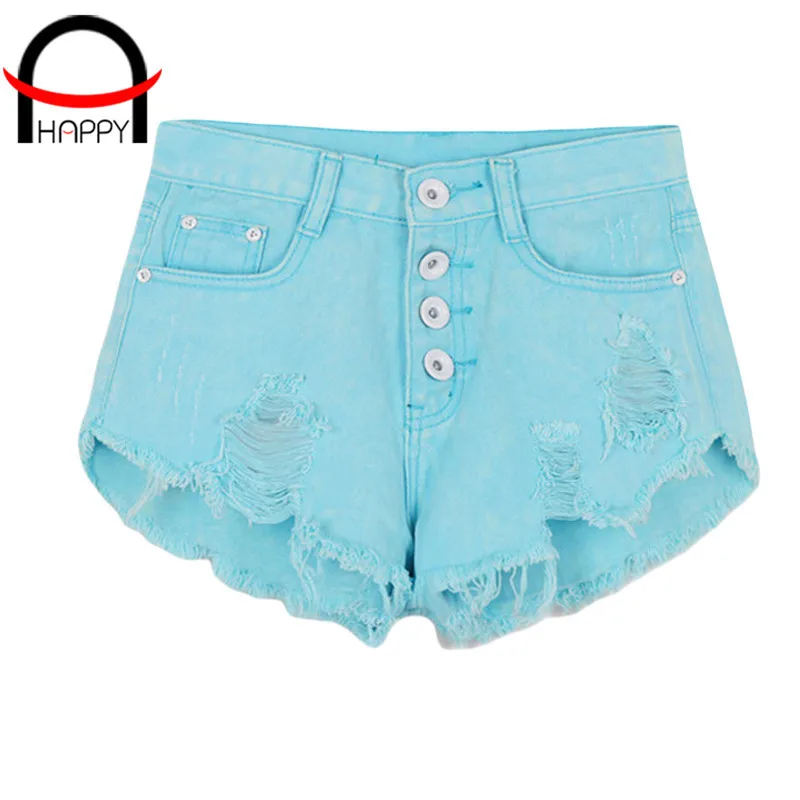 2015 summer style high waist shorts feminino solid color skinny straight denim shorts mini elegant short sexy size S-XL WP015