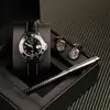 Cufflink Pen Mens Luxury mechanical quartz Watch Gift Set with PU Box for Business Partner
