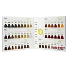 Hair color chart with hair color swatch book for genetics colors