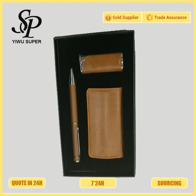 christmas present pen gift boxes leather business card holder
