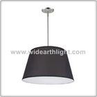 Light Pendant UL CUL Listed Brushed Nickel Big Round Black Matte with White Bottom Diffuser for Hotel C90009