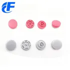 Manufacture wholesale colourful four parts prong plastic snap button clear for eco-friendly bags