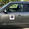 Custom design car sign magnet sheet uber car magnet