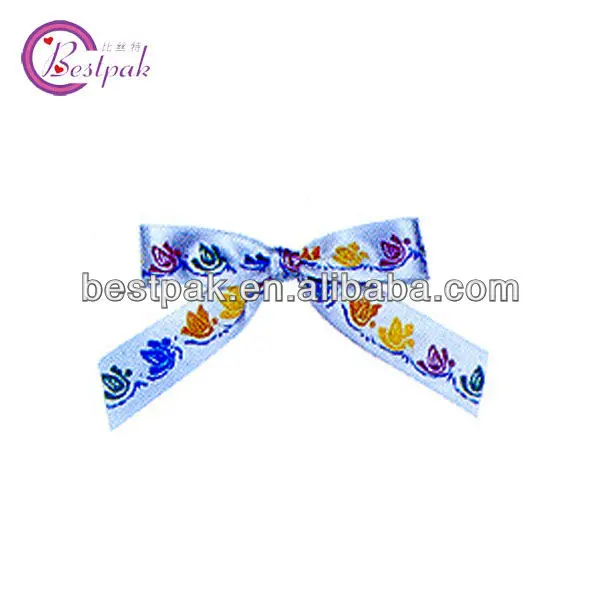 mini red satin polyester ribbon bow for gift packing