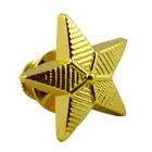 Cheap Masonic Metal Five Stars Glitter Hard Enamel Pin Back Ladies Zinc Alloy Gold Zhongshan Lapel Pin