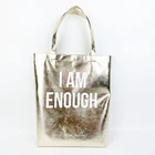 Fashion Gold color pu leather shoulder bag ,tote bag