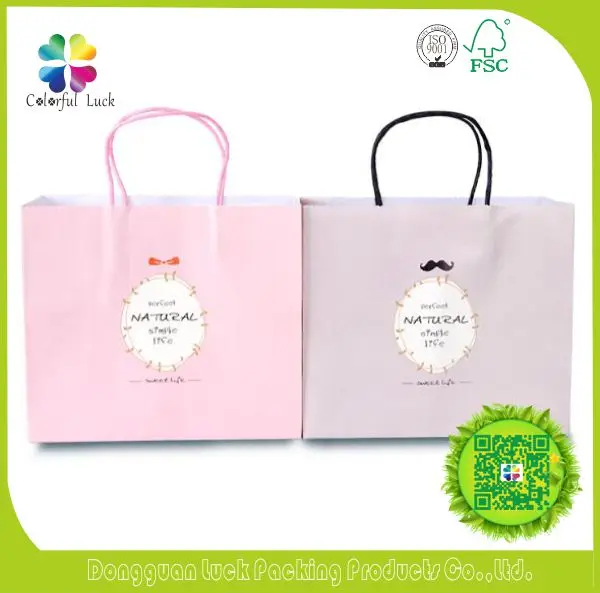 friendly cheap custom printing kraft paper bag luxury paper gift