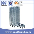 Supermarket Wire Mesh Logistics Storage Folding Cart Roll Cage