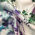 2018 Custom digital print high quality silk fabric importers