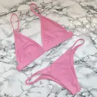 Guangzhou factory Seamless sports top bikini young girls triangle swimwear