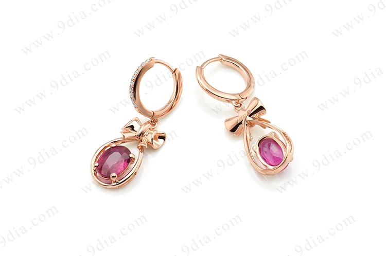 2015 Alibaba China Best Selling 9ct Simple Gold Earring Designs for Women