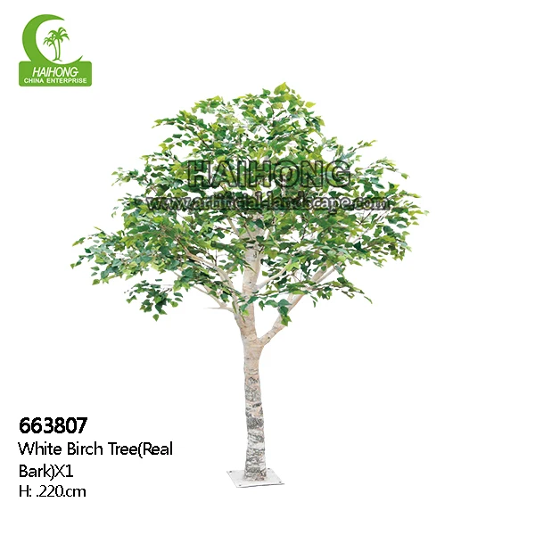 wholesale 220cm artificial white birch tree for outdoor