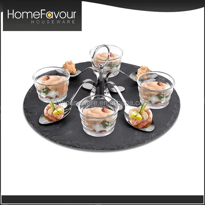 dish tapas   10t-mswcs-9200117g 9pcs tapas set 1 pc slate tray