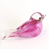 Gift giving pink handmade blown murano glass bird ornaments