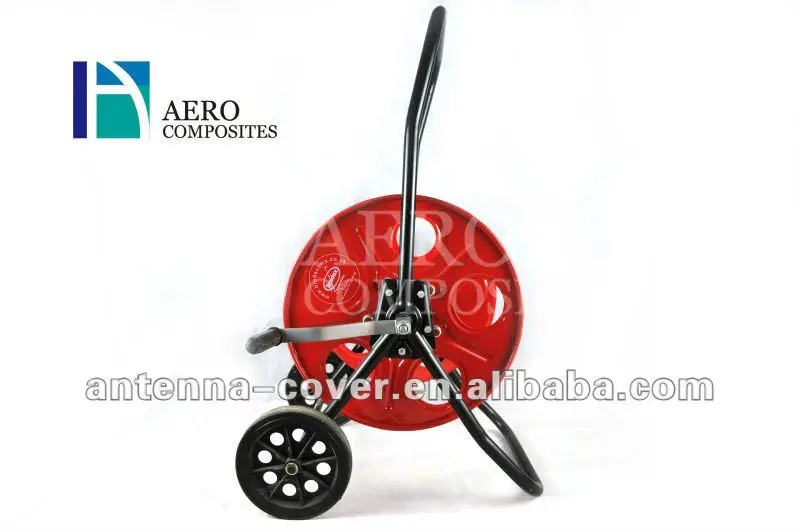 steel winding garden hose reel cart