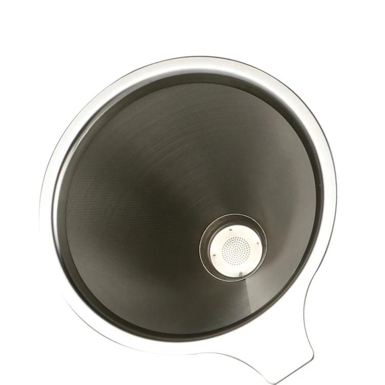 New Stainless Steel Coffee Filter Baskets Reusable Cone Shape Coffee Dripper Mesh Strainer Pour Over Coffee Maker Coffeewares (4)