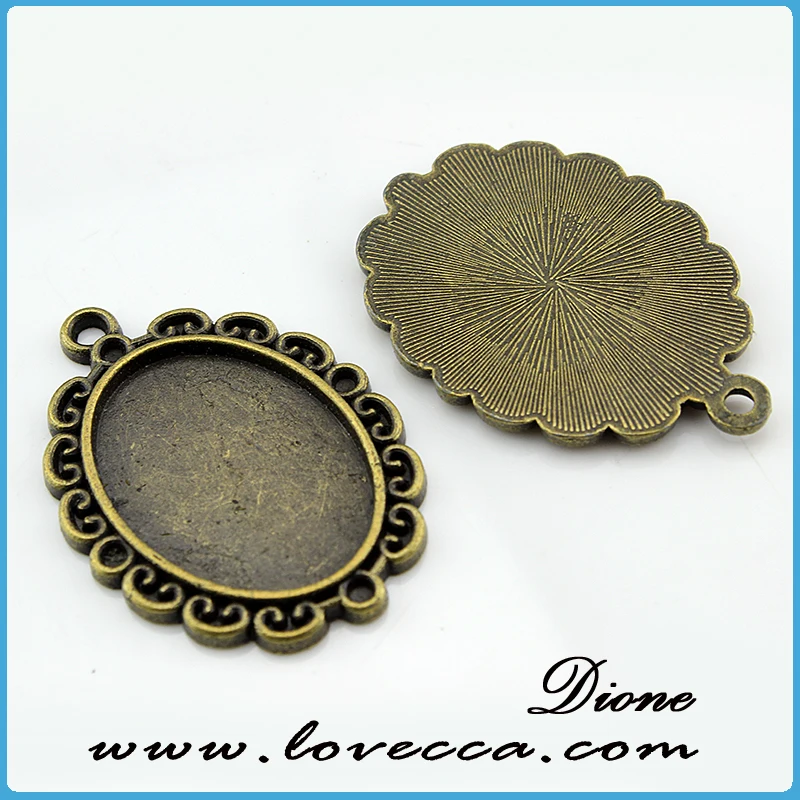 12mm round pendant trays ,DIY jewelry cameo jewelry settings,Metal Charms Flower setting