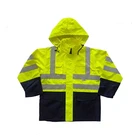 High Visibility Waterproof Light Reversible Work Construction Safety Reflective Jacket