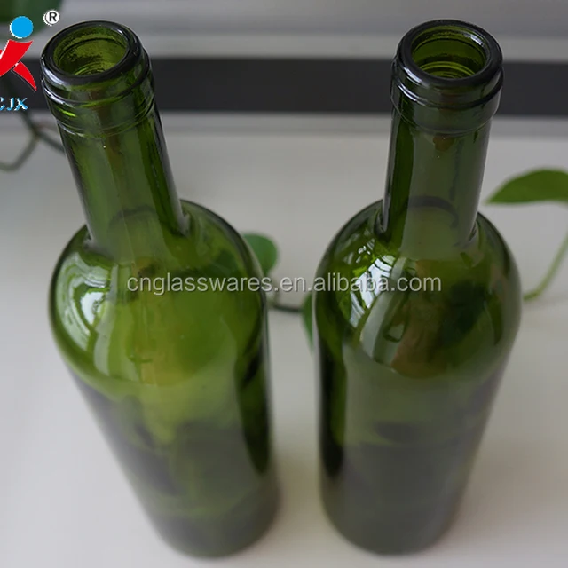 750ml greenish black glass beer bottle