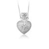 44983 xuping africa white gold locket heart shape pendant necklace