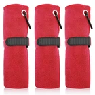 microfiber golf towel custom logo with hoop rich colors
