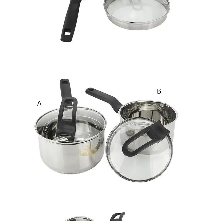 Kitchen ware multifunctional stainless steel casserole cooking pot stainless steel aluminium cooking pot set 