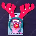 Factory Direct Sale Christmas Party LED Reindeer Headband And Flashing Nose Set