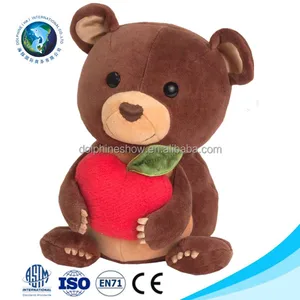 2017 new valentine day gift plush stuffed teddy bear with red
