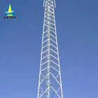 60m Steel 3 leg lattice self supporting bts gsm signal antenna bracket isp 4g 5g galvanized telecom mast tower
