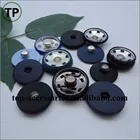 two parts combined fabric covered snap button for lady overcoat