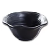 Exclusive Flower Shape Porcelain Dinnerware Black Stone Food Serving Bowls